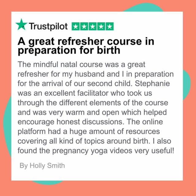 🌟🌟🌟🌟🌟 for Steph @mindfulnatal_hove_ for her brilliantly ‘honest’ Mindful Natal® course and @pregnahub access.

These second time expectant parents opted for the private course option with Steph which worked well around their busy schedule 🧡.

You can book onto Steph’s or any @mindfulnatal teachers course via the link in the bio now 🌟 

#mindfulnatal #pregnahub #mindfulbirth #hovehypnobirthing #hoveantenatal #hovemums #hovedads